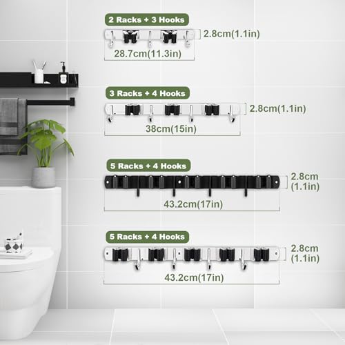Broom and Mop Holder Wall Mounted Tools