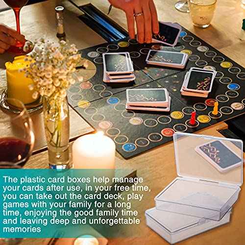 Playing Card Cases Plastic Trading Card Deck Holders Clear Empty Storage Box Organizers for Gaming