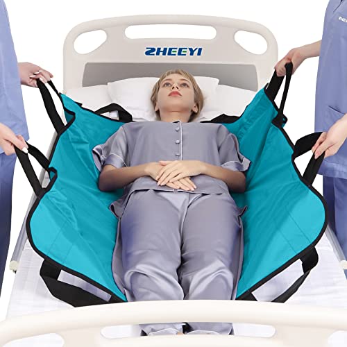 Positioning Bed Pad with Reinforced Handles Patient Transfer Sheet Aid Assistant for Body Lifting