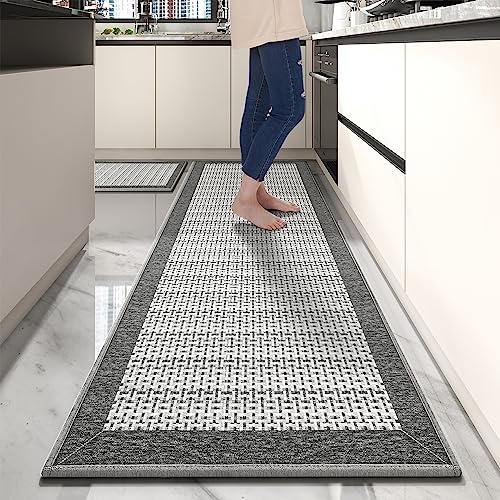 2 PCS Kitchen Rugs Mats Non Skid Washable