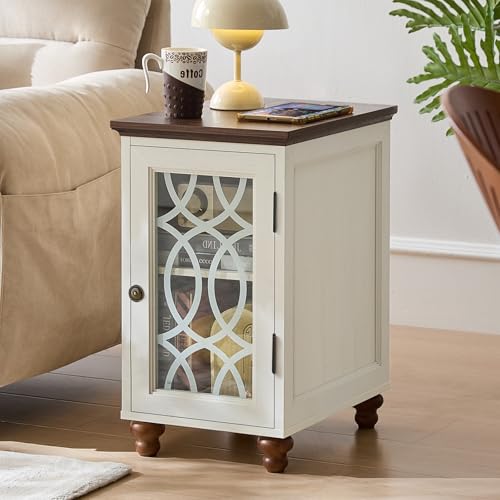 Narrow Side Table with Charging Station