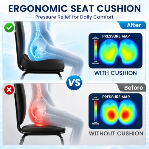 Seat Cushion Extra Large Memory Foam Cushion for Office Chair Cushions
