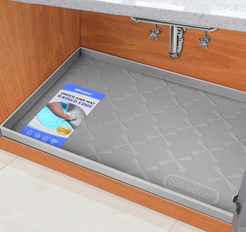 Waterproof Under Sink Mat Silicone Kitchen Cabinet Liner