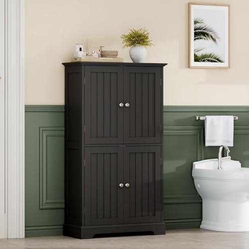 Bathroom Floor Storage Cabinet with Doors