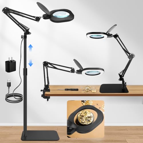 Magnifying Glass with Light and Stand