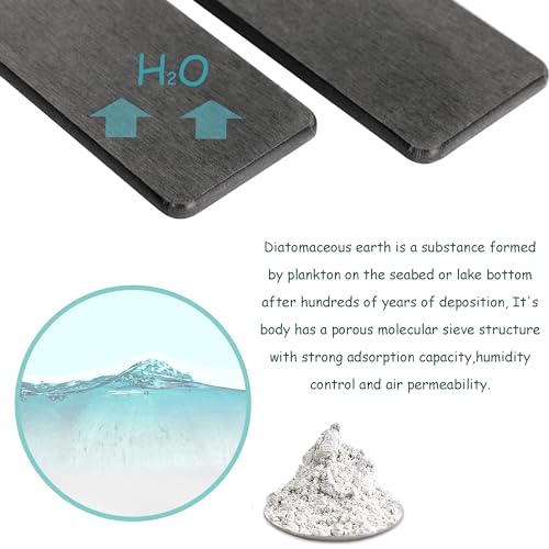 2Pcs Stone Soap Trays Water Absorbing Diatomite Coaster