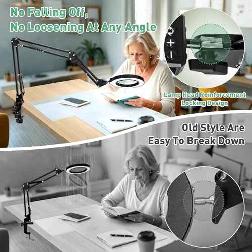 Magnifying Glass with Light and Clamp