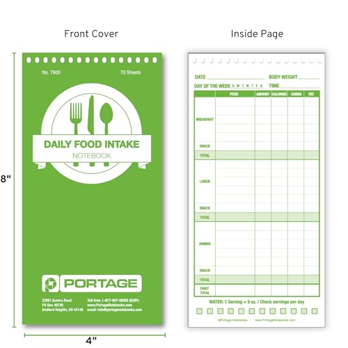 Food and fitness notebooks blank paper notebook parent