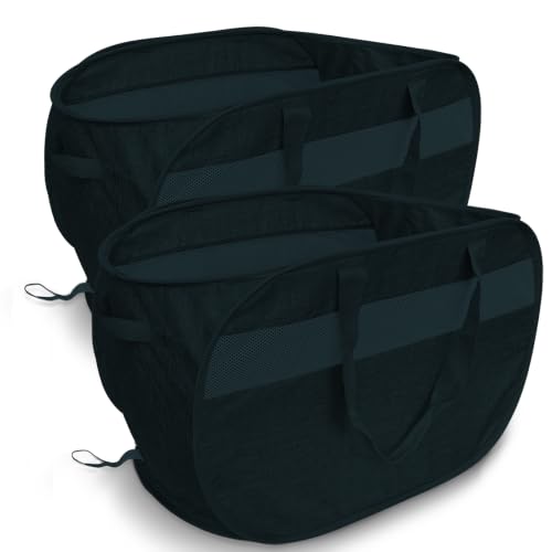 100L Extra Large Mesh Pop Up Laundry Hamper with Lid and Handles