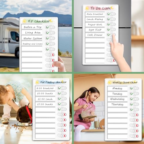 Upgraded Slider Dry Erase Chore Chart for Kids Multiple Kids