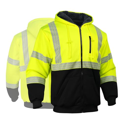 Hi Vis Hoodie Reflective Safety Jacket for Men